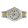 Image 5 : Rolex Mens 2 Tone MOP Roman 3 ctw Channel Set Diamond Datejust Wristwatch