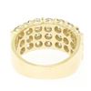 Image 3 : 14kt Yellow Gold 2.52 ctw Wide 3 Row Large Round Diamond Band Ring