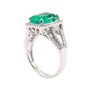 Image 4 : 4.04 ctw Emerald and Diamond Ring - 14KT White Gold