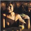 Image 2 : Fabian Perez, "Cocktail In Maui" Hand Textured Limited Edition Giclee on Canvas.