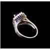 Image 3 : 2.95 ctw Tanzanite and Diamond Ring - 14KT White Gold