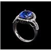 Image 4 : 3.00 ctw Tanzanite and Diamond Ring - 14KT White Gold