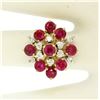 Image 9 : Designer 14k Two Tone Gold 2.60 ctw Vivid Blood Ruby & Diamond Cocktail Ring