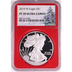 2019-W $1 Proof American Silver Eagle Coin NGC PF70 Ultra Cameo