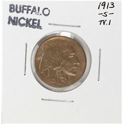 1913-S Type 1 Buffalo Nickel Coin