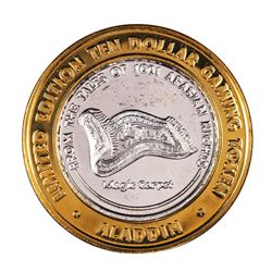 .999 Fine Silver Aladdin Resort & Casino Las Vegas $10 Limited Edition Gaming Token