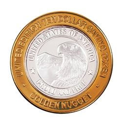 .999 Silver Golden Nugget Las Vegas, Nevada $10 Limited Edition Casino Gaming Token