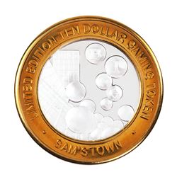 .999 Silver Sam's Town Las Vegas, Nevada $10 Limited Edition Casino Gaming Token