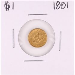 1851 Type 1 $1 Liberty Head Gold Dollar Coin