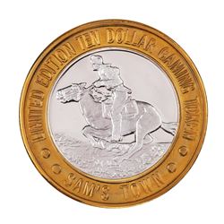 .999 Silver Sam's Town Las Vegas, Nevada $10 Limited Edition Casino Gaming Token