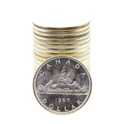 Roll of (20) Brilliant Uncirculated 1965 Canadian Silver Dollar Coins