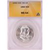 Image 1 : 1960 Franklin Half Dollar Coin ANACS MS64