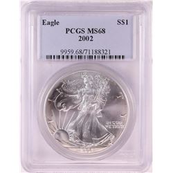 2002 $1 American Silver Eagle Coin PCGS MS68