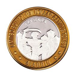 .999 Fine Silver Aladdin Resort & Casino Las Vegas $10 Limited Edition Gaming Token