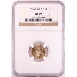 2010 $5 American Eagle Gold Coin NGC MS69