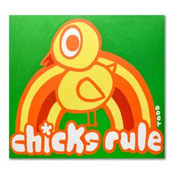 Todd Goldman "Chick Rock" Original Acrylic Painting on Canvas