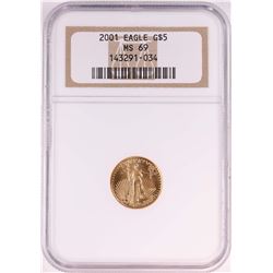 2001 $5 American Gold Eagle Coin NGC MS69
