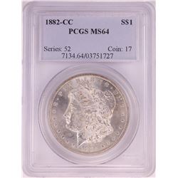 1882-CC $1 Morgan Silver Dollar Coin PCGS MS64