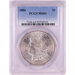 1886 $1 Morgan Silver Dollar Coin PCGS MS64