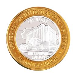 .999 Silver Flamingo Hilton Las Vegas, Nevada $10 Casino Limited Edition Gaming Token