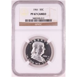 1961 Proof Franklin Half Dollar Coin NGC PF67 Cameo