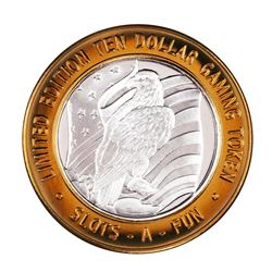 .999 Silver Slots A Fun Casino Las Vegas, NV $10 Limited Edition Casino Gaming Token