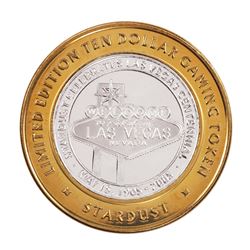 .999 Fine Silver Stardust Casino Las Vegas, NV $10 Limited Edition Gaming Token