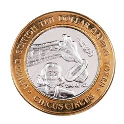 .999 Silver Circus Circus Hotel & Casino $10 Limited Edition Casino Gaming Token