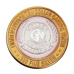.999 Silver Golden Nugget Las Vegas, Nevada $10 Limited Edition Casino Gaming Token