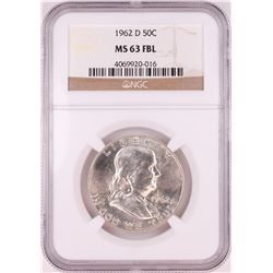 1962-D Franklin Half Dollar Coin NGC MS63FBL