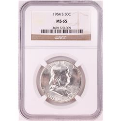 1954-S Franklin Half Dollar Coin NGC MS65