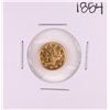 Image 1 : 1854 Type 2 $1 Liberty Head Gold Dollar Coin