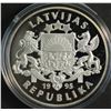 Image 1 : Latvia 1995 1 Lats Silver Proof