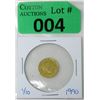 Image 1 : 1/10 Oz .9999 Gold 1990 Canada Maple Leaf Coin