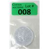 Image 1 : 1 Oz .9999 Fine Silver 1990 Canada Maple Leaf Coin