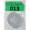 Image 1 : 1 Oz .9999 Fine Silver 2009 Canada Maple Leaf Coin