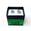 Image 2 : New 3.5 CT Green Amethyst & Diamond Earrings