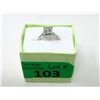 Image 2 : Sterling Silver Green Amethyst & Diamond Ring