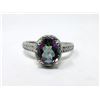 Image 1 : 2.5 CT Mystic Topaz & Diamond Sterling Silver Ring