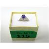 Image 2 : Amethyst & Diamond Sterling Silver Dinner Ring