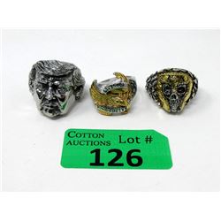 3 New Heavy Set Men's Ring