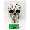 Image 1 : New Poker Card Skull -  4" x 6" x 5" tall