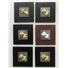 Image 1 : 6 New 2D Gold Fish Wall Art - 12" x 12"