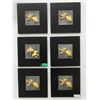 Image 1 : 6 New 2D Gold Fish Wall Art - 12" x 12"