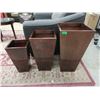 Image 1 : New 3 Piece Large Metal Planter Set