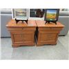 Image 1 : Two Solid Wood 3 Drawer Night Stands