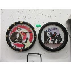New 11" "James Dean" & "Blues" Clock