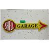 Image 1 : Cast Metal Shell Garage Arrow Sign -  5" x 16"
