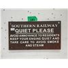 Image 1 : Cast Metal Southern Railway Sign - 6" x 11"