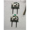 Image 1 : 2 New Cast Metal "Cow" Garden Stakes